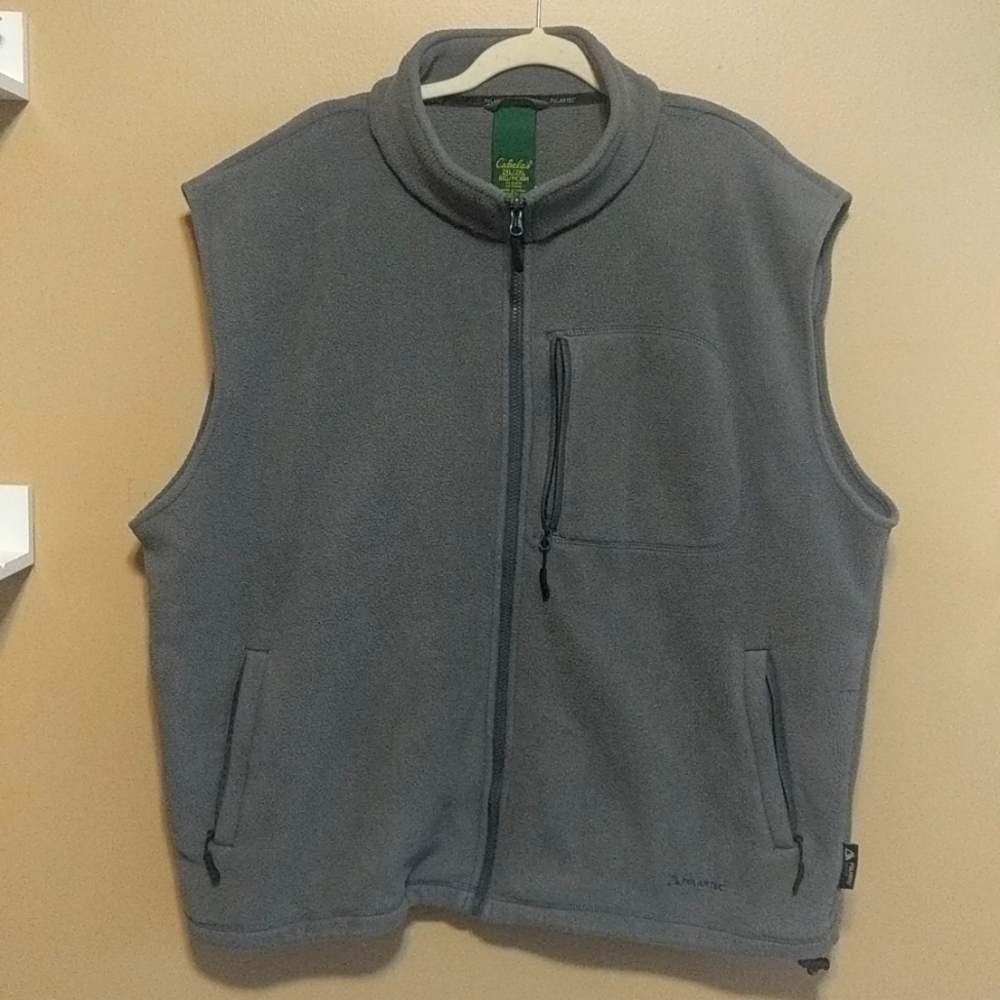 Gray Polartec Fleece Vest